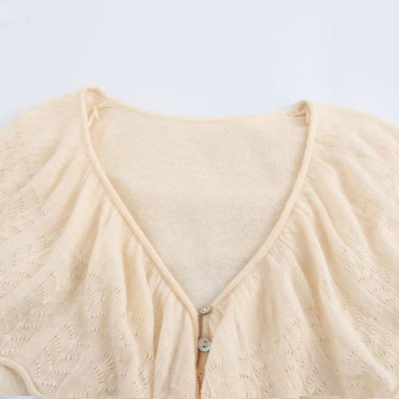 Kaslead New Arrival Women's Clothing Fashion Style Fashion Laminated Decoration Thin Knitwear 3456101