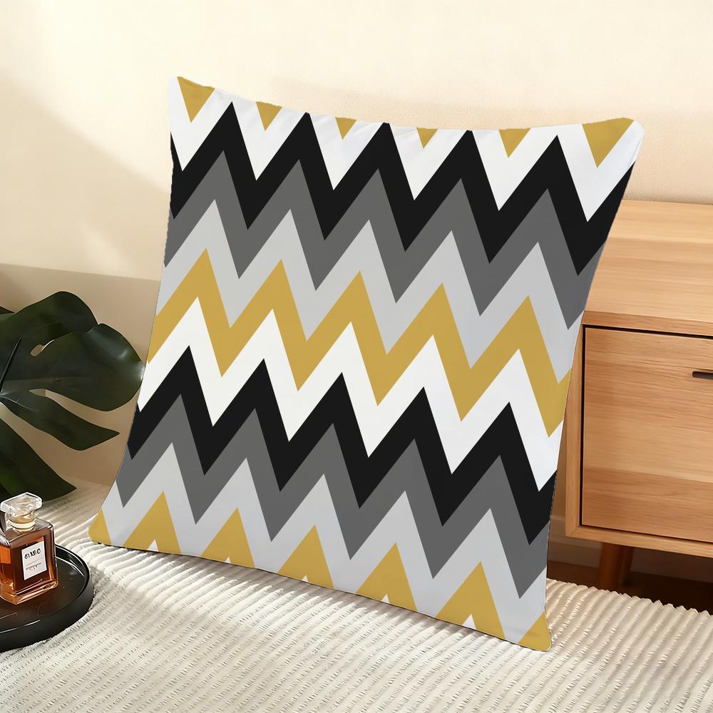 Calm Geometric Color Cushion Cover Soft Short Plush Pillow Cover Smooth Cozy Texture Aesthetic Cushion Case Home Decor