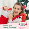 Strickwolle Puppe mit Positivitätskarten Positiver Flamingo Aufmunterung Glücksbringer Geschenk Motivierendes Präsent