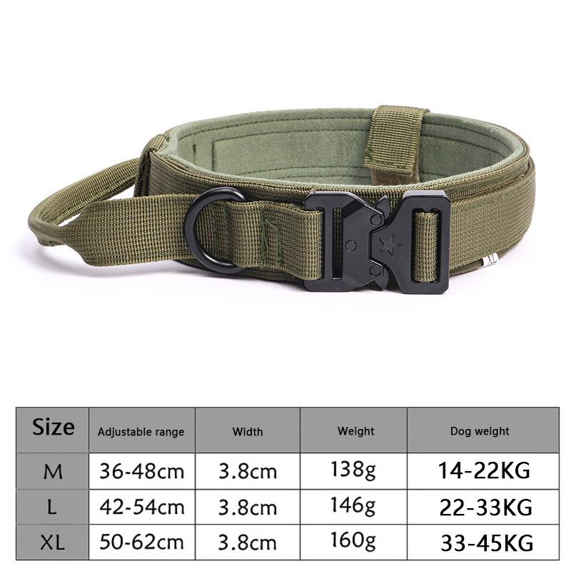Durable Tactical Dog Collar Leash Military Heavy Duty For Medium Large Dogs Collars German Shepherd Walking Training Accessories