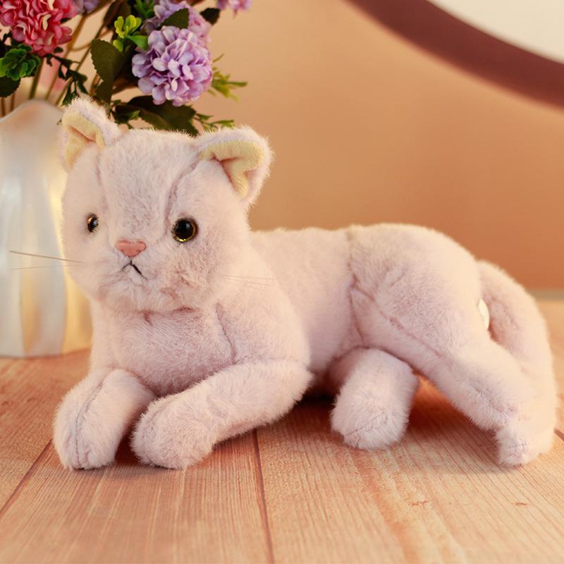 Simulated cat doll rag doll cute kitten doll plush toy children and girls pet cat soothing throw pillow