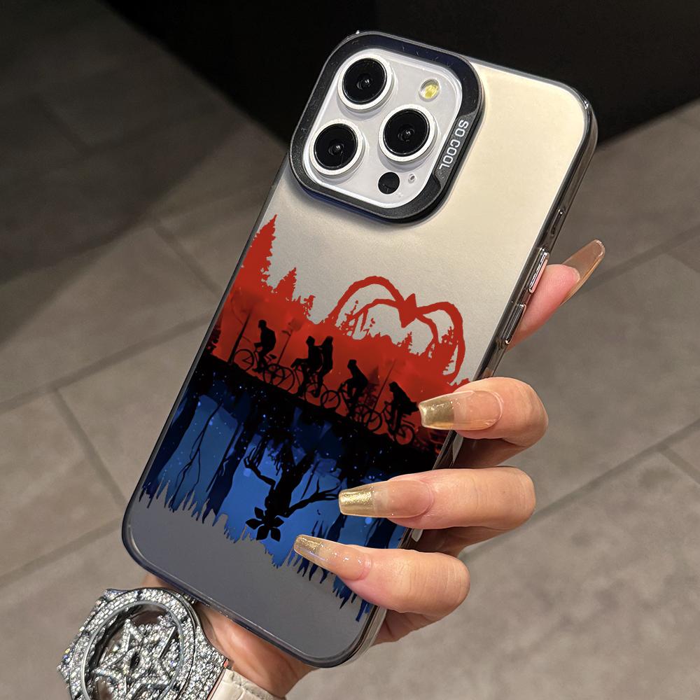 

Чехол для телефона TV S-Stranger T-Things для Samsung Galaxy A56 A55 A54 A53 A52 A26 A17 A16 A12 A07 A06 4G 5G Серебряный Жесткая Крышка Galaxy A36