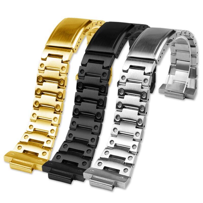 16 mm roestvrijstalen horlogeband voor Casio G-SHOCK GBM-2100/GM-2100/GA-2100 Ga2100 metalen achthoekige armband vervangende horlogeband