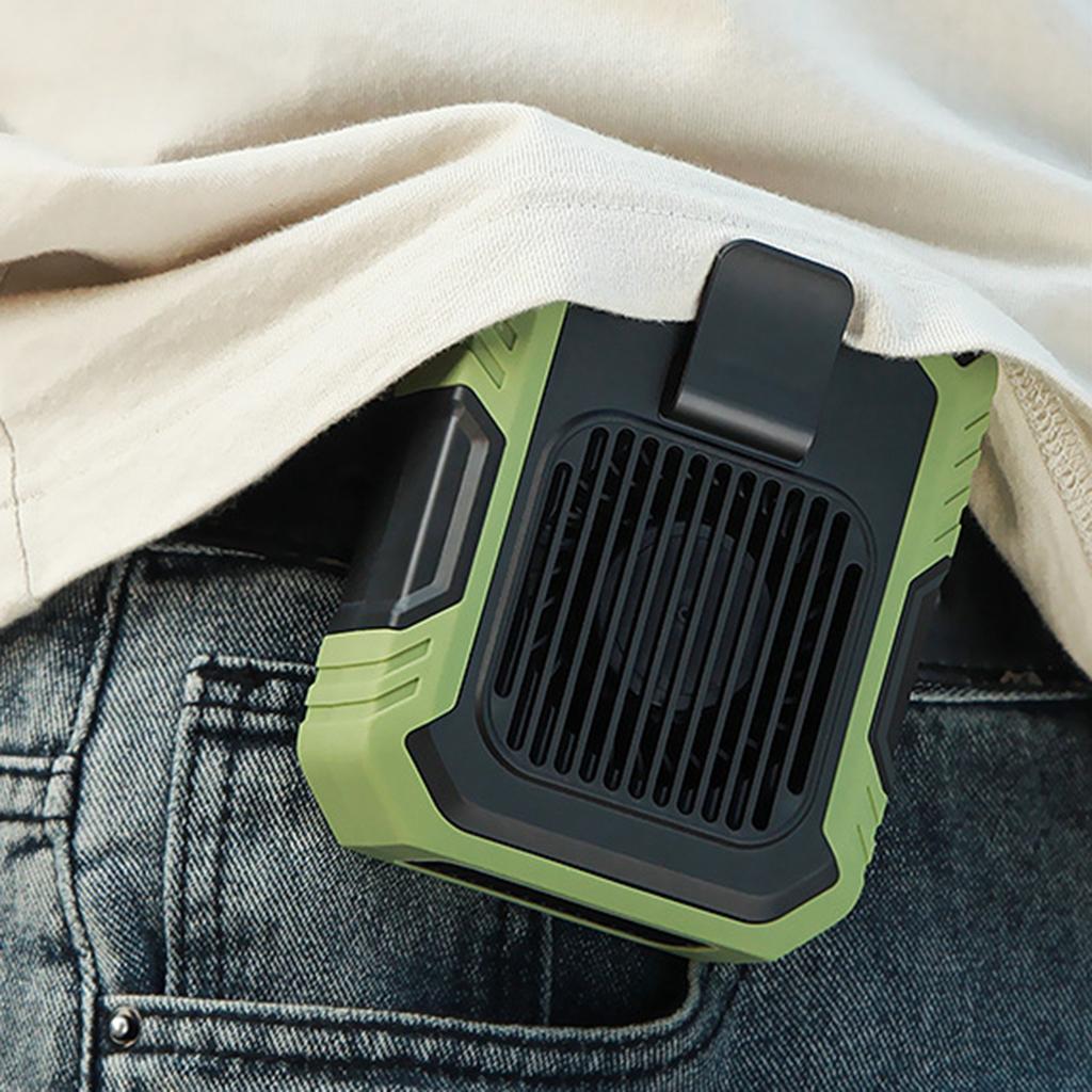 Hanging Neck/Waist Fan USB Mini Portable Rechargeable Fan Hands Free For Outdoor Camping Hiking Climbing Running Sports 6000mAh