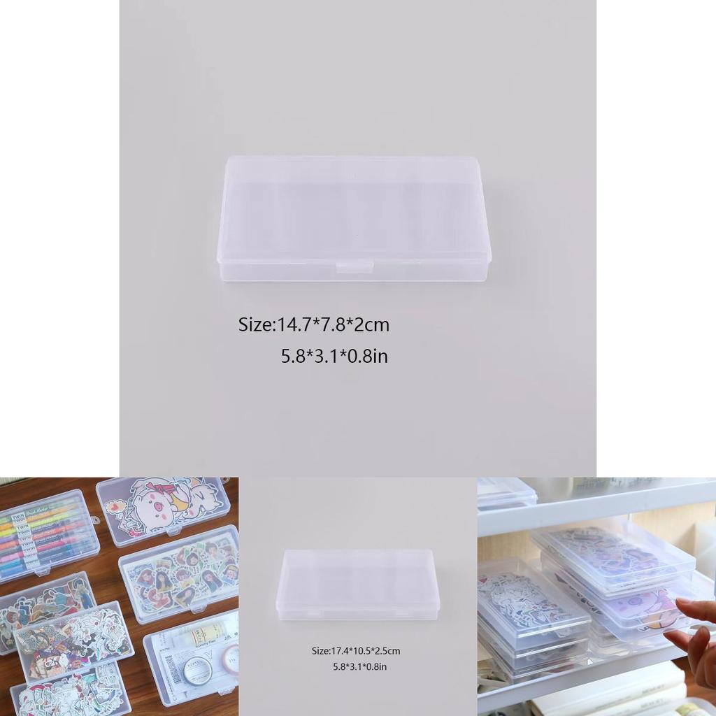 Storage Mini Transparent Box Students Plastic Desktop Organization Labeling