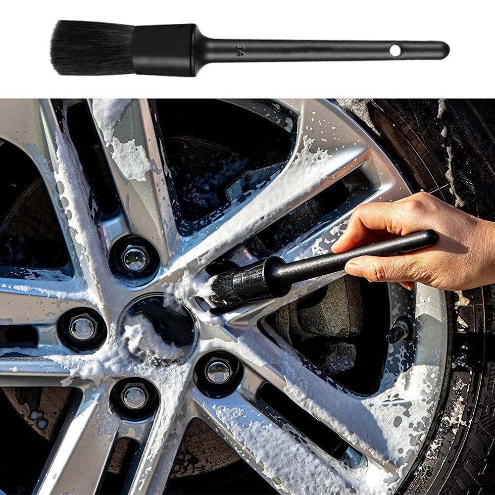 5Pcs Car Detailing Brushes Not Scratching Car Premium Dense Detail Brush Dashboard Air Outlet Wheel Brushes Auto Accessories