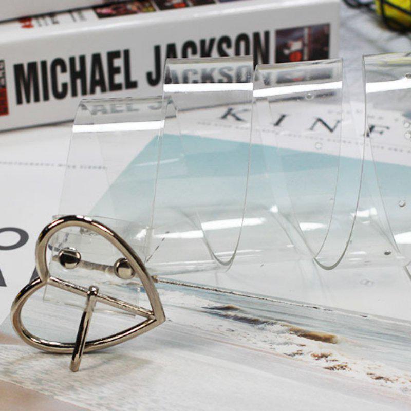 Women's Belt Joker Resin Transparent Porous Ring Belt