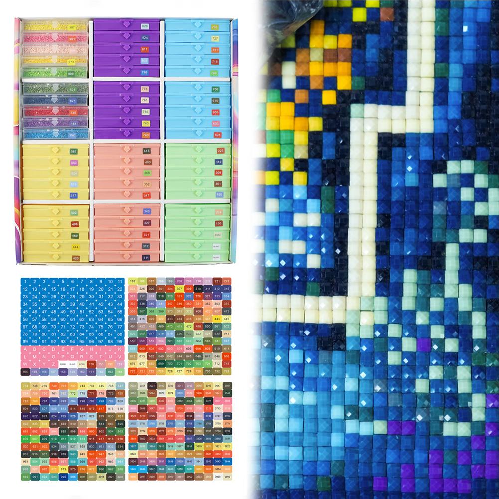 5D DIY Diamond Painting Tray with Spoon & Brush Diamond Painting Tool Tray Diamond Painting Storage Containers Trays for Adults