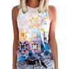 Summer Little Daisy Patchwork 3D Print Tank Top Women Streetwear Y2k Tops Oversized Vest Off Shoulder Sleeveless Woman Camisole