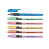 Flexoffice Smooth Ballpoint Black 6 Colors for School and Office Use Oil-Based Pens, 25-Piece Set, Ink, 0.5mm, (Blue, Green, Yellow, Pink, Orange,