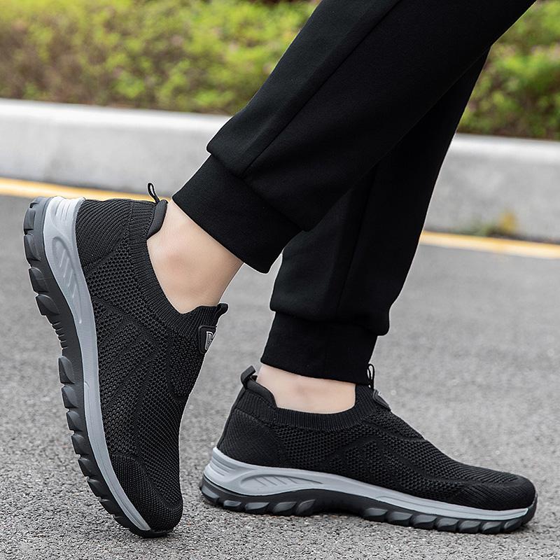 Women's Ladies Shoes Breathable Flying Woven Slip-On Sneakers Woman 2025 Sneakers Anti Slip Fly Woven Shoes for One Foot Men