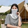 Outdoor Face Guard, Ice Silk Sunscreen Cover for Face Neck And Clavicle, Elastic Ear Loop Eye Corner Sun Shield for Outdoor Summer Use
