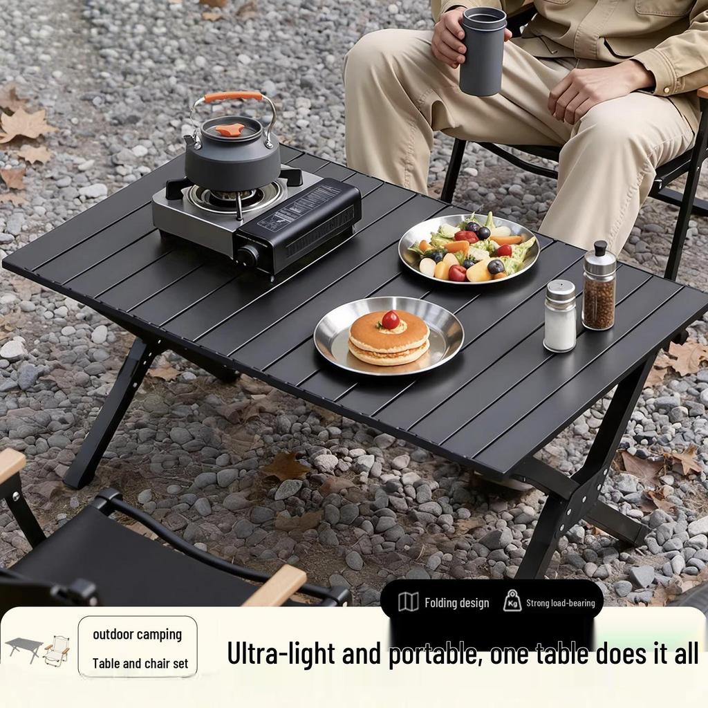 Portable Ultra-light Folding Camping Table and Chair Set for Outdoor Picnics and Barbecues