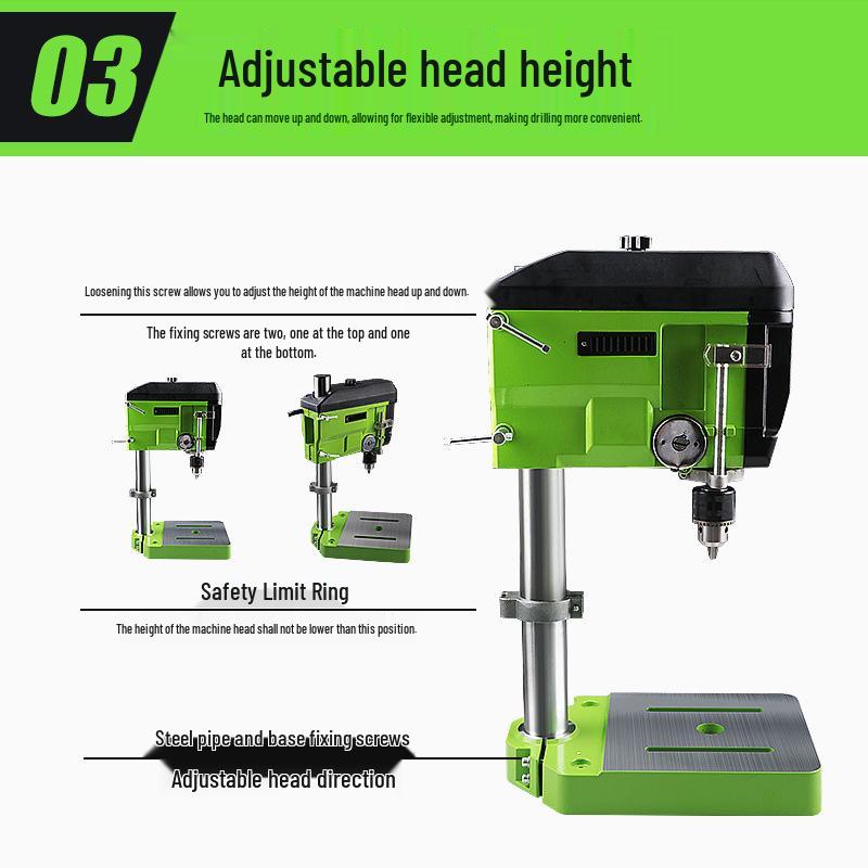 Mini 220V Variable Speed Electric Drill Press for Home Use, Multifunctional for Small Industrial Tasks & Buddhist Bead Making