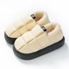 Down cotton slippers warm in winter thick-soled velvet indoor home simple cotton shoes autumn and winter shoes