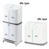20L/40LConvenient Garbage Bucket Sorted Waste Bin With Wheel Plastic Kitchen Trash Can Corner Recycle Bin Press Open New