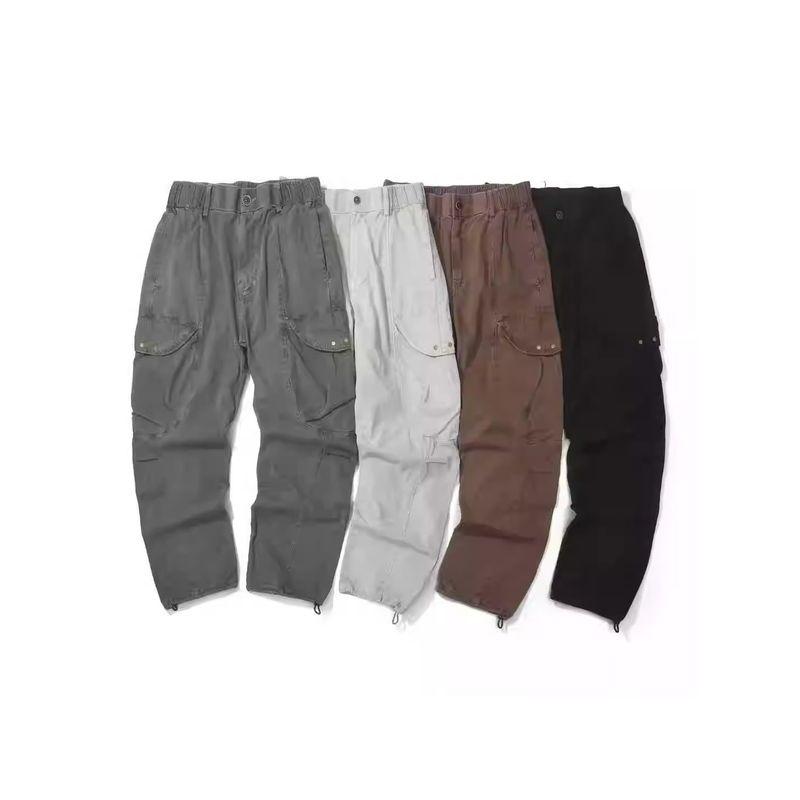 American Retro Heavy-Duty Pure Cotton Work Pants for Men, Spring and Autumn Vintage Pants, Export Men's Casual Long Pants