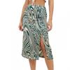 Womens/Ladies Swirl Print Midi Skirt