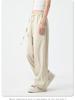 Herren Frühling Sommer Leichte Kühlende Eisseide Hose Locker Lässig All Match Uni Kordelzug Gerades Bein Lange Hose