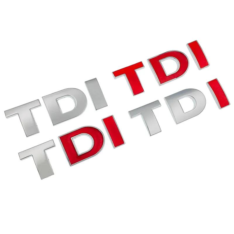 cycr3 Car Styling Red Solid TDI Logo Badge Emblem Decal Car Sticker for VW Golf JETTA PASSAT MK4 MK5 MK6 skoda Seat Car Accessories