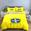 Brésil CBF Logo Jaune Literie Literie Housse de couette Ensemble Housse de couette Taies d'oreiller Décoration de la maison (1 * Housse de couette 2 * Taies d'oreiller, sans couette)
