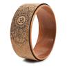 Haskoss Yoga Yoga Cork Yoga Wheel with Wood Grain Effect and Mandala Print for Yoga Poses and Backbend Dharma Yoga Prop Wheel Wheel, Block,