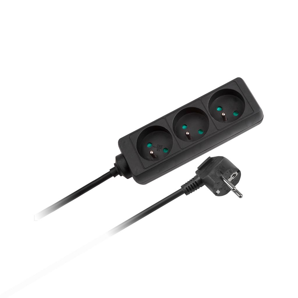 Rebel 5M 3-Socket Power Strip Extension Cord