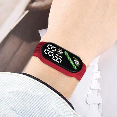 Modische LED-Sportuhr für Studenten, wasserdichte mehrfarbige elektronische Armbanduhr mit weichem Silikonarmband, stilvolles Geschenk für Männer und Frauen