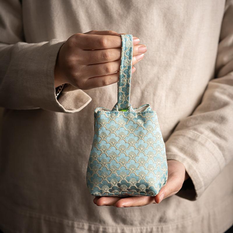 Large Handmade Tea Bag Storage Pouch Portable Vintage Tea Accessories for Cup Teapot Gaiwan
