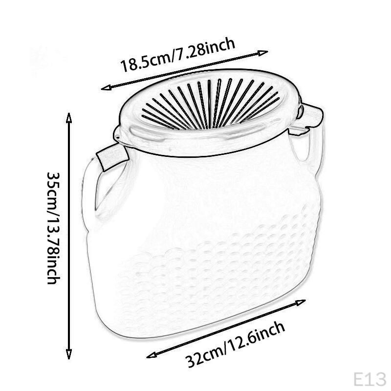 Fischkorb Ködereimer Tragbare Ergonomische Griffe Organizer Aufbewahrung Angelhalter für
