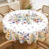 Flower Printed Polyester Tablecloth Country Rooster Washable Rectangle Tablecloth Stain Resistant Waterproof Round Table Cloth