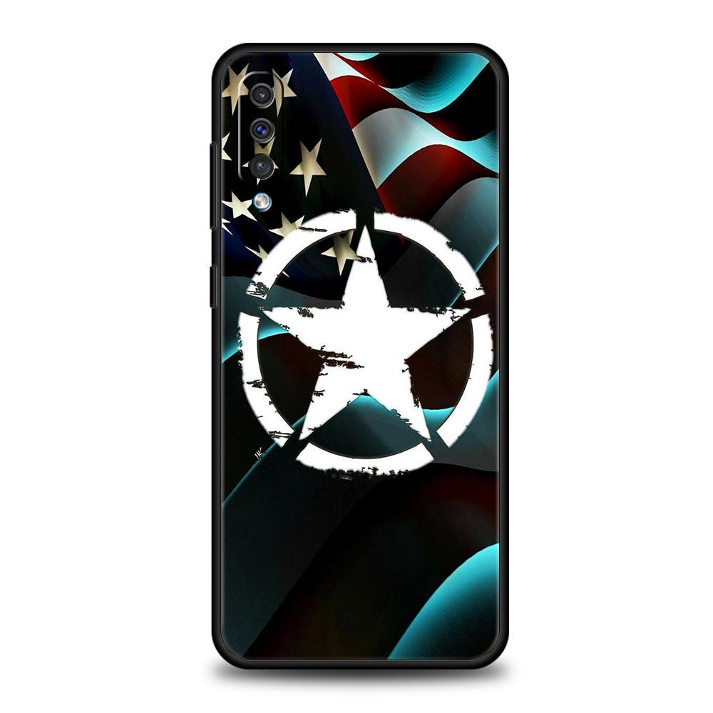 Custodia per Telefono Camouflage Stella dell'Esercito Per Samsung A56 A36 A26 A24 A12 A14 A16 A50 A70 A20E A22 A40 A34 A54 A42 A52 5G A04s A06 Cover