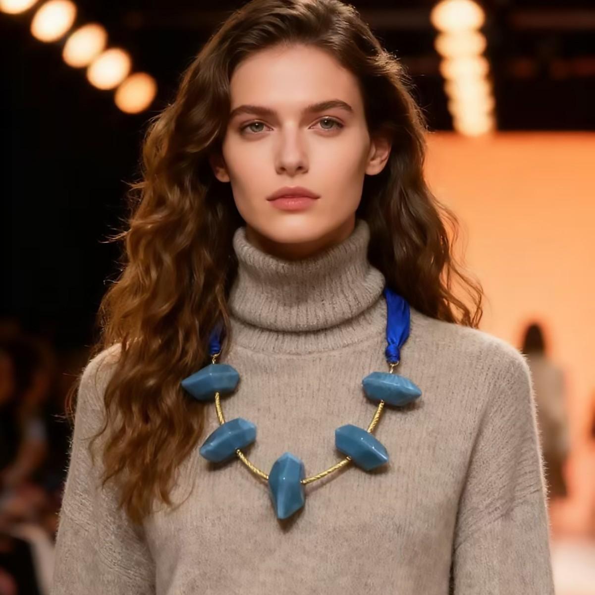 Нержавеющая сталь ювелирное ожерелье, геометрическое смоляное бусины ожерелье, аксессуары