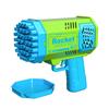 One Pack Of Children's 40 Holes Rocket Launcher Handheld Portable Electric Automatic Bubble Gun LED Light For Boys And Girls