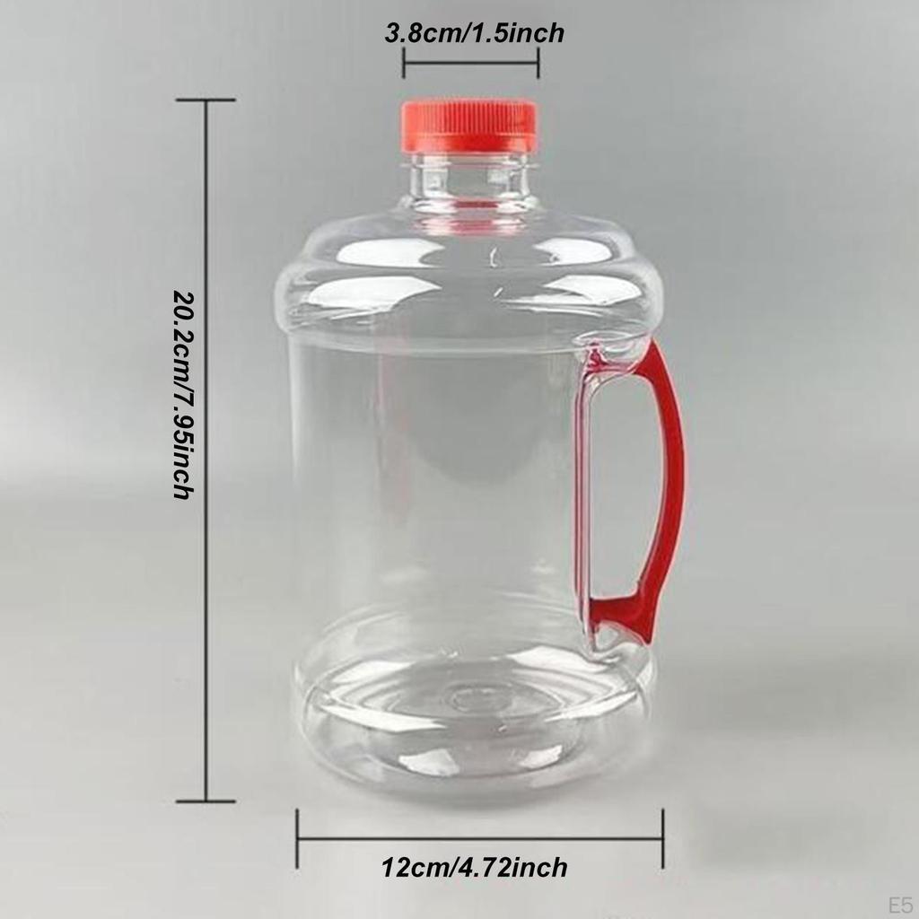Reusable Water Bottle Jug 1.5L Easy Grip Carry Empty Versatile with Screw Cap Bucket for