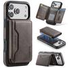 Luxury Leather Phone Case for iPhone 17 Pro Max Air 16e 16 Plus 15 14 13 12 Magnetic Attraction Detachable Card Holder Wallet