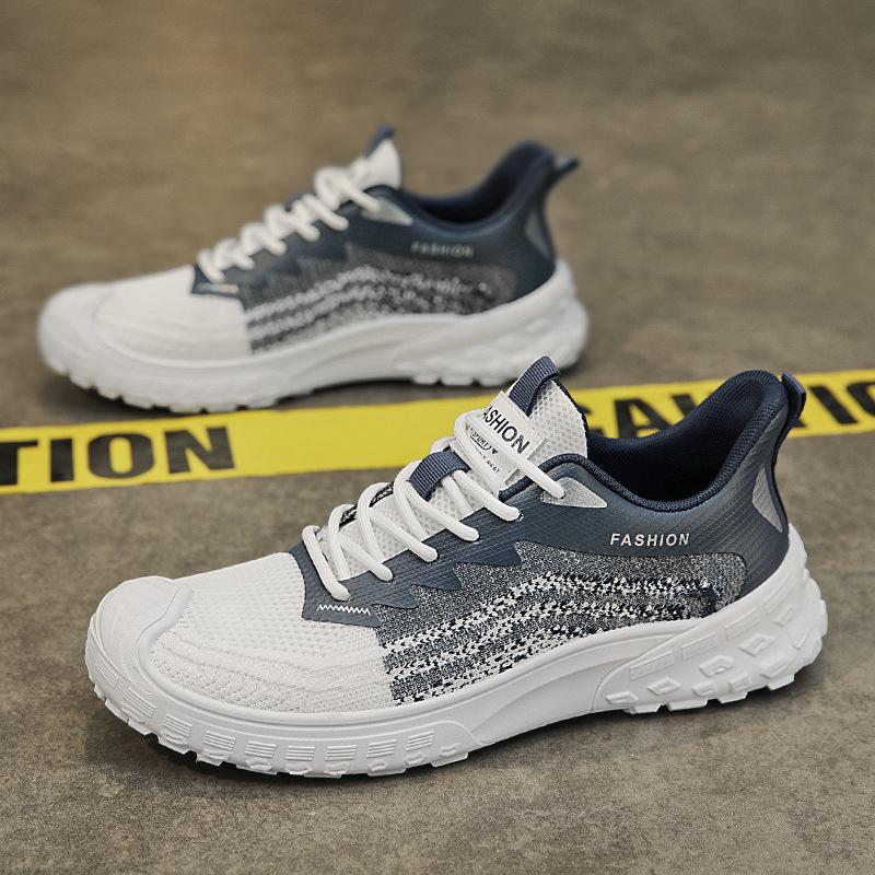 

Men s shoes 2025 summer new versatile casual sports non-slip heightening youth lightweight breathable fly-woven mesh shoes 39