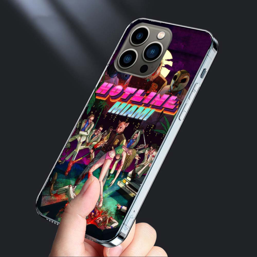 Game Hotline Miami Phone Case For Iphone 16E 15 Pro 14 Plus 17E 16 17 Pro Max Air 11 12 13 Mini Shockproof Capa Cute Cover TP