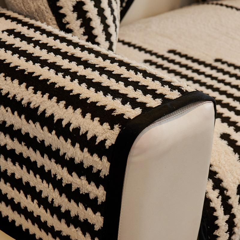 Premium Sense Simple Modern Non-Slip Seat Cushion Winter Living Room Sofa Cover Cushion Plush Nordic Sofa Towel Sofa Cushion