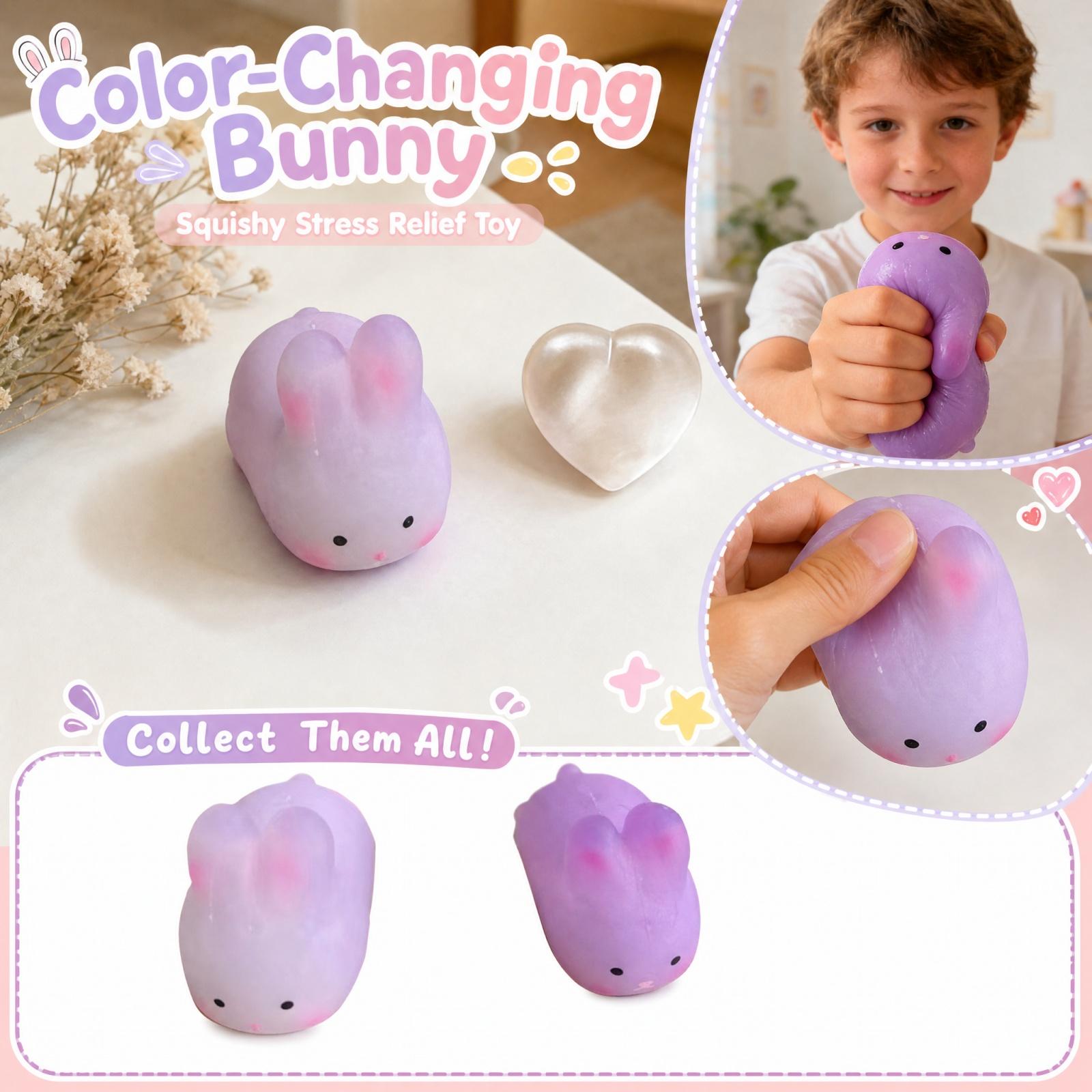 Pressing, Color Changing , Soft, Slow-Rebounding Toy one size белый