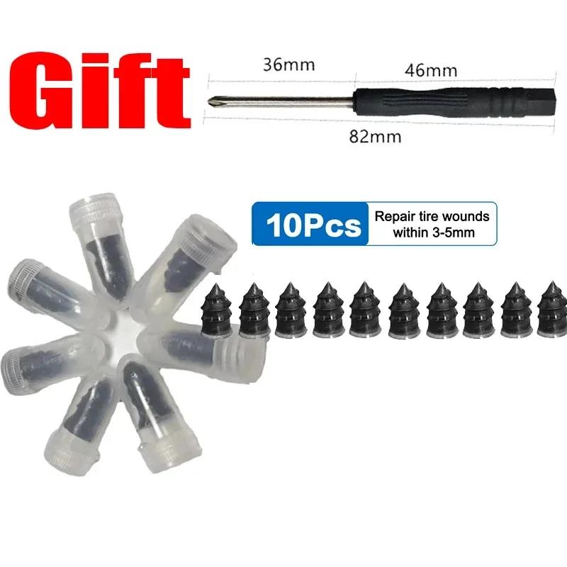 500/10Pcs Car Vacuum Tyre Repair Neil Truck Motorcycle Scooter Rubber Tire Puncture Repair Set Glue Repair Tire Film Rubber Nail