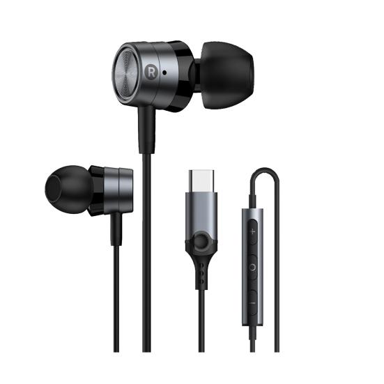 Metal Magnetic Digital Gaming Headset Enhanced Sound Quality Noise-isolating Type-C Wired In-ear Earphones