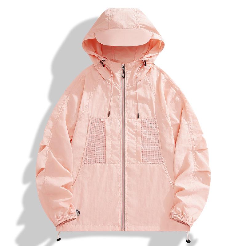 Unisex UV Protection Hooded Fishing Jacket - Summer Antibacterial Loose Fit Plus Size