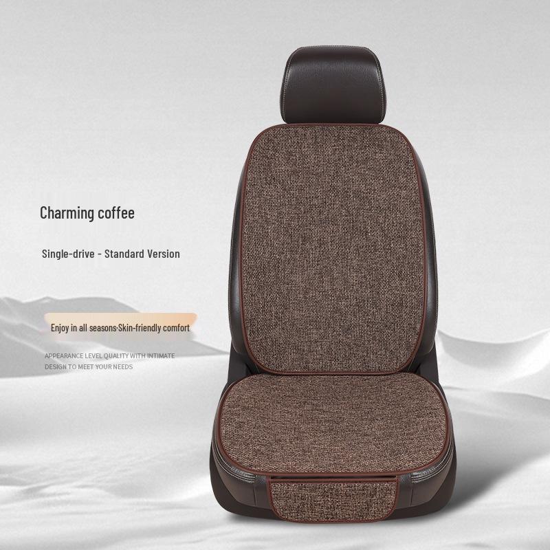 

Универсальный дышащий льняной комплект чехлов на сиденья автомобиля на четыре сезона - 7 штук, с полным охватом