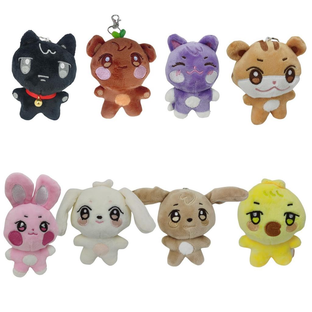ATEEZ Flash Keychain Idols Edition Ateez Characters Mini Doll Plush Pendant Anime Cute Fan Gift Portable