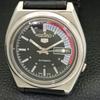 JAPAN VINTAGE SEIKO 5 AUTOMATIC 7009A MENS BLACK COLOR DIAL WATCH a500773-5 R154-a500773
