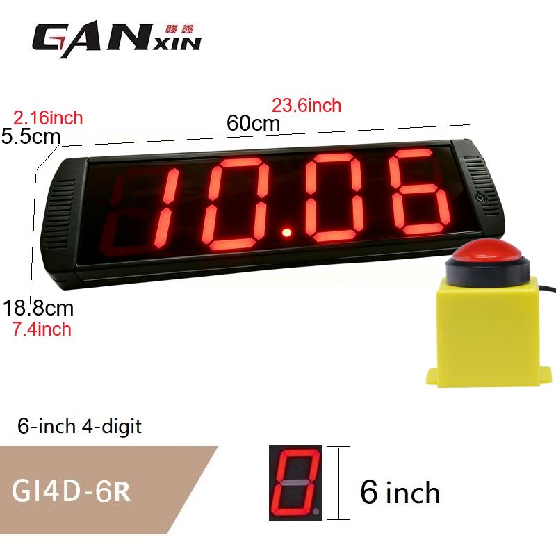 GANXIN Push Button 10 Second Reaction Clock Digital LED Challenge Game Timer for Restaurant Store Discount Free Meal Activities