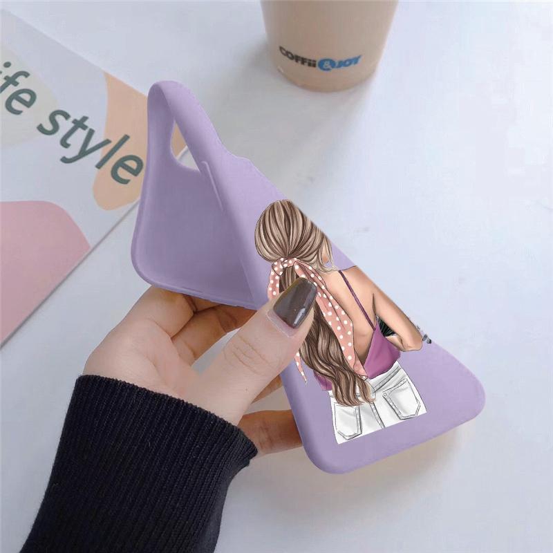 Flower Girls Soft Silicon Case For Xiaomi Redmi Note 13 Pro 13C 14 Samsung A35 A55 M35 S24 Huawei Honor 200 iPhone Camera Protective Shockproof Cover