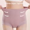 Ropa Interior de Algodón de Cintura Alta para Mujer Control de Abdomen Color Sólido Elástica Transpirable Bragas de Bikini Femeninas