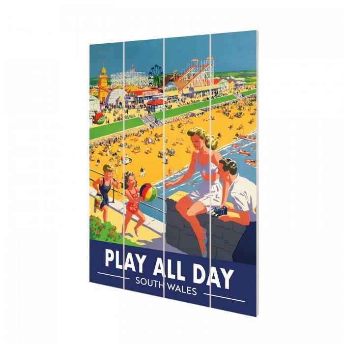 Railway Museum Play All Day South Wales Small Wood Print